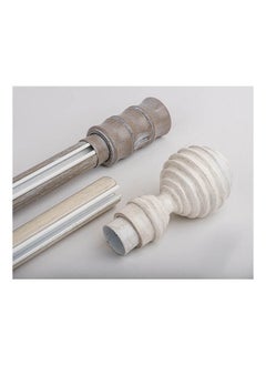 CURTAINS & RODS Embroidered Metal Curtain Tube Ends 