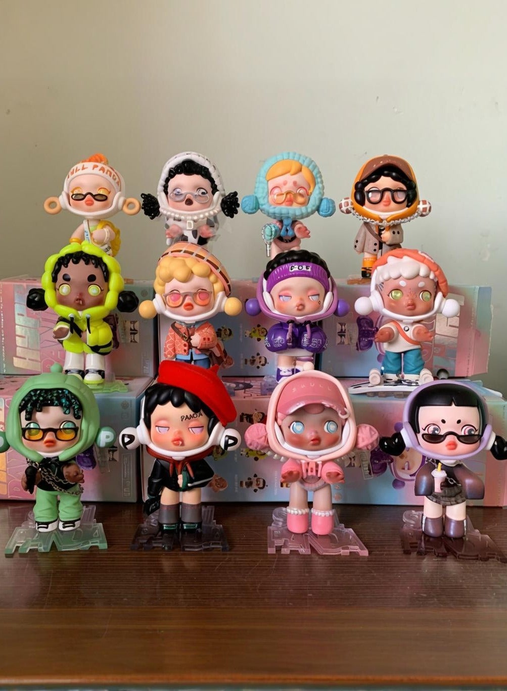 POP MART Skullpanda Hypepanda Series Figures, SKULLPANDA Blind Box Figures, Random Design Action Figures Collectible Toys Home Decorations, Holiday Birthday Gifts, Single Box