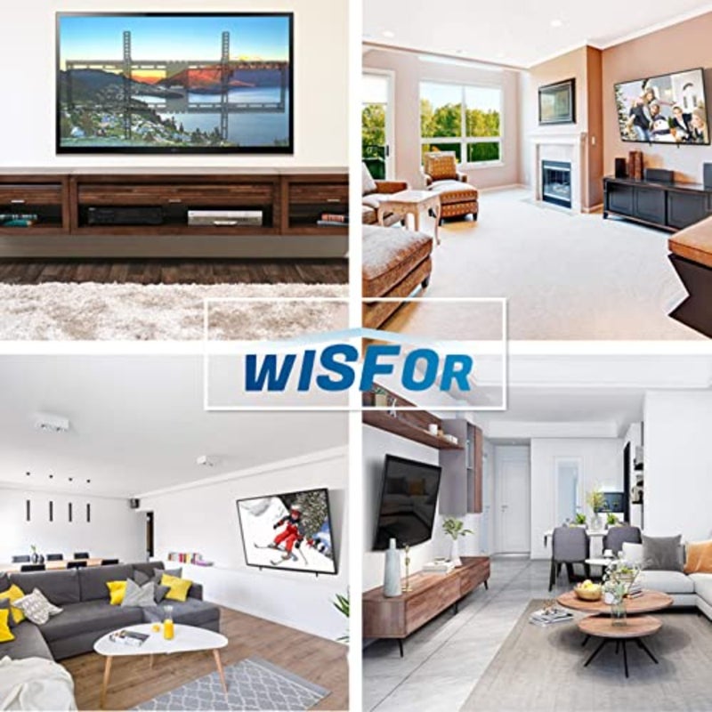 حامل تثبيت على الحائط للتلفزيون من Wisfor: حامل تلفزيون ذكي مقاس 32-75 بوصة لشاشات LED Oled رف تثبيت شاشة قابل للتعديل مع سعة وزن فائقة القوة 60 كجم لهاتف LG Hisense Tcl - Image 5