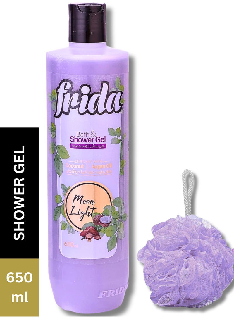 فريدا جل استحمام - مون لايت، 650 مل + لوفا متعددة الألوان - Image 1