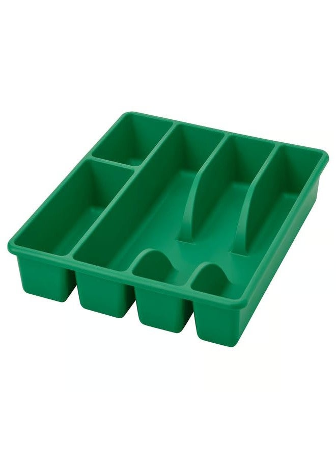 stoRk SMÄCKER Cutlery Tray, Polypropylene Plastic, 31x26 cm, for Kitchen Drawer Organisation (Bright green) - Image 1