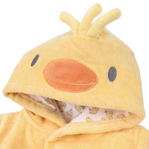 Baby Essentials Hooded Baby Animal Bathrobe with Tie Closure for Newborns and Infants 0-9 Months (US, Age, 0 Months, 9 Months, Delightful Duck) - Image 4