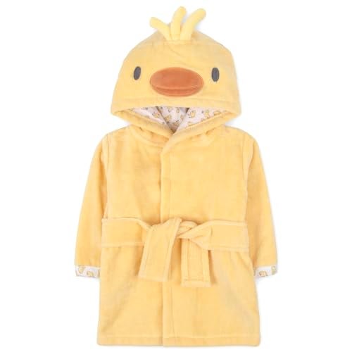 Baby Essentials Hooded Baby Animal Bathrobe with Tie Closure for Newborns and Infants 0-9 Months (US, Age, 0 Months, 9 Months, Delightful Duck) - Image 2