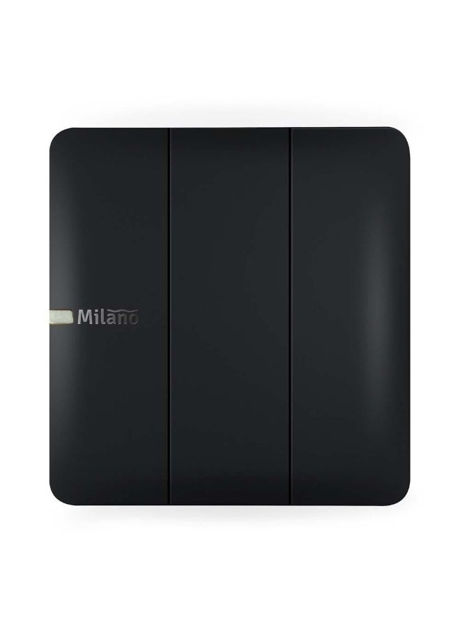DANUBE HOME Milano 10A 3 Gang 2-Way Switch For Electric Circuit - Piano Black Finish Durable Polypropylene Electrical Switch Indoor Lighting Fixture Home Electronic Accessories - 8X8X4Cm  - Image 2
