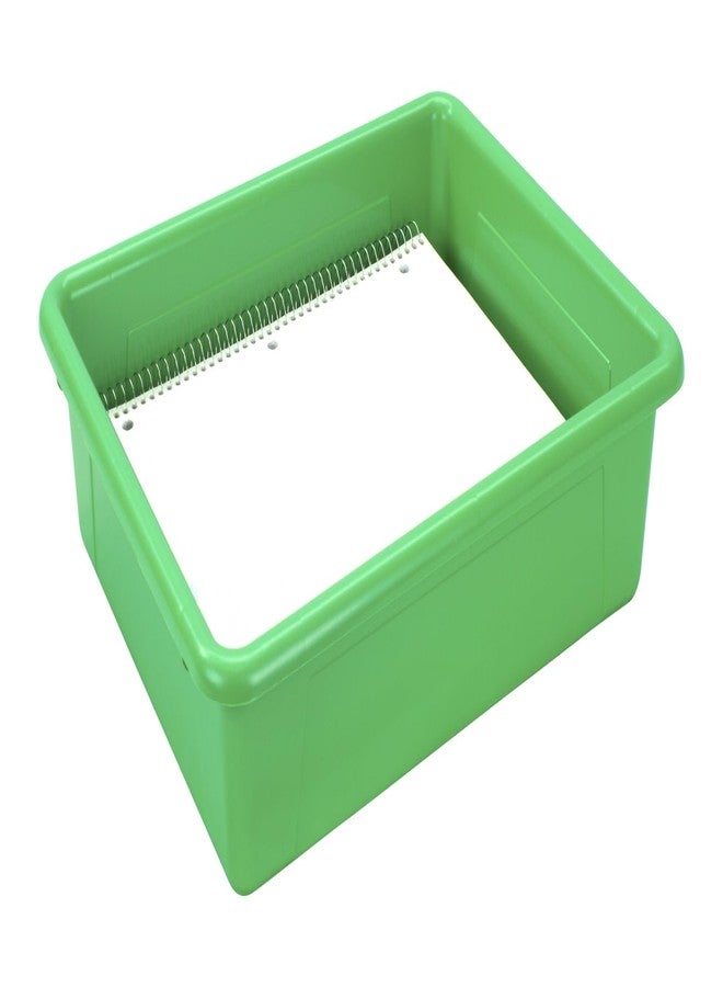 Storex School Smart Sturdy Plastic Storage Tray, Multifunctional Design for Classroom, Home, and More, Letter Size, Green - Image 2