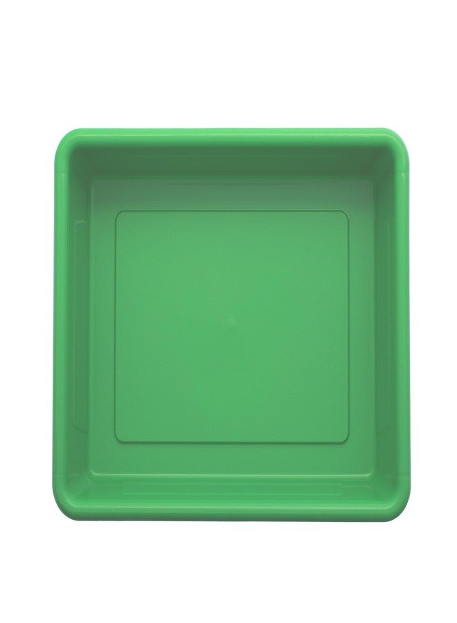 Storex School Smart Sturdy Plastic Storage Tray, Multifunctional Design for Classroom, Home, and More, Letter Size, Green - Image 5