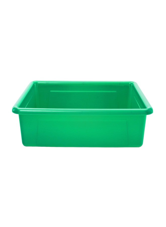 Storex School Smart Sturdy Plastic Storage Tray, Multifunctional Design for Classroom, Home, and More, Letter Size, Green - Image 4