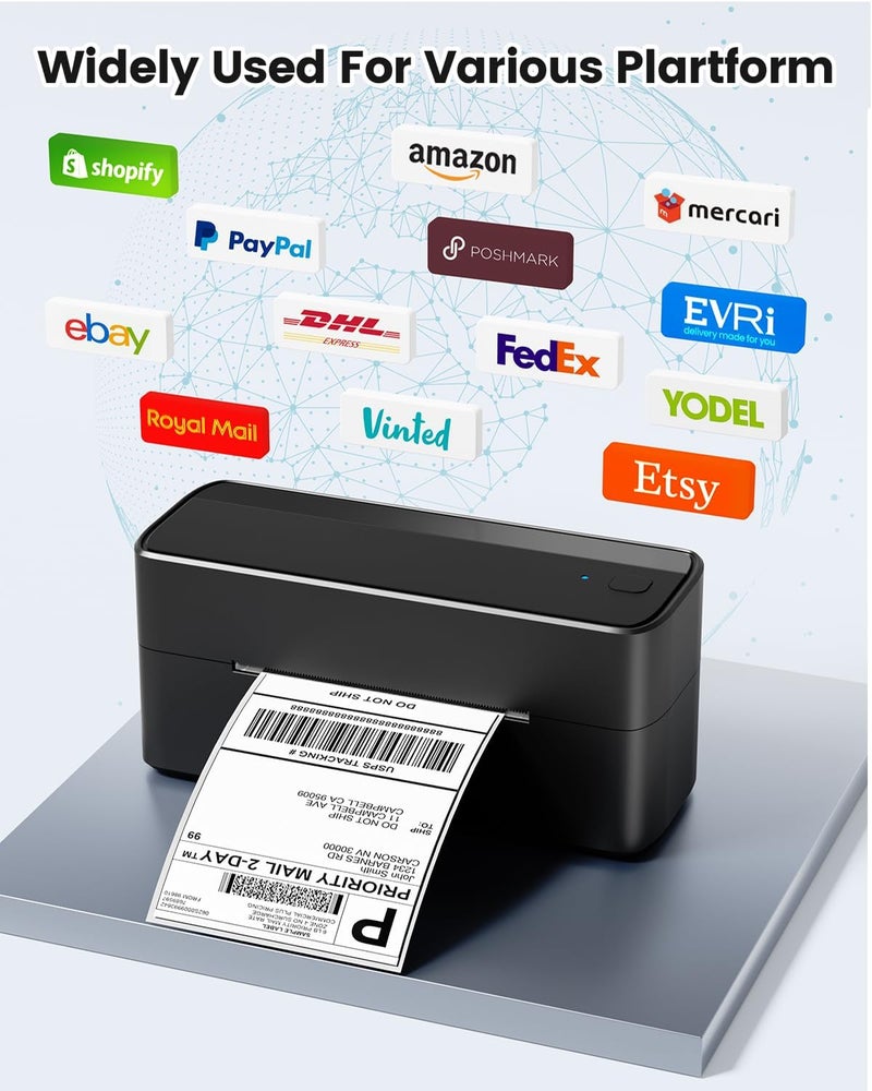Phomemo 241BT Wireless Thermal Shipping Label Printer for Small Business - Compatible with iPhone, Android, Amazon, Shopify, UPS - Image 5