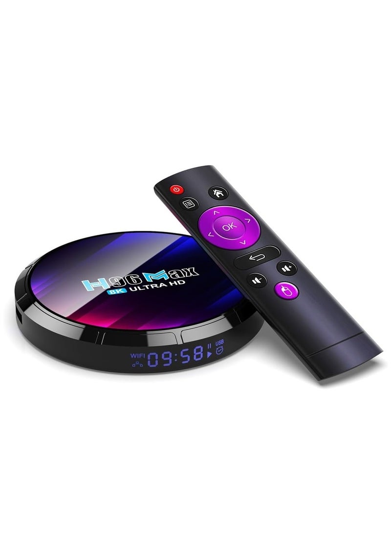 AROAQ HIMNIL Android 13.0 TV Box H96 Max-RK3528, 2GB RAM 16GB ROM H.265 Quad-Core Smart TV Box Support 3D 8K H.265 2.4G/5G WiFi Smart TV Box, With HD Cable And Remote Control - Image 1