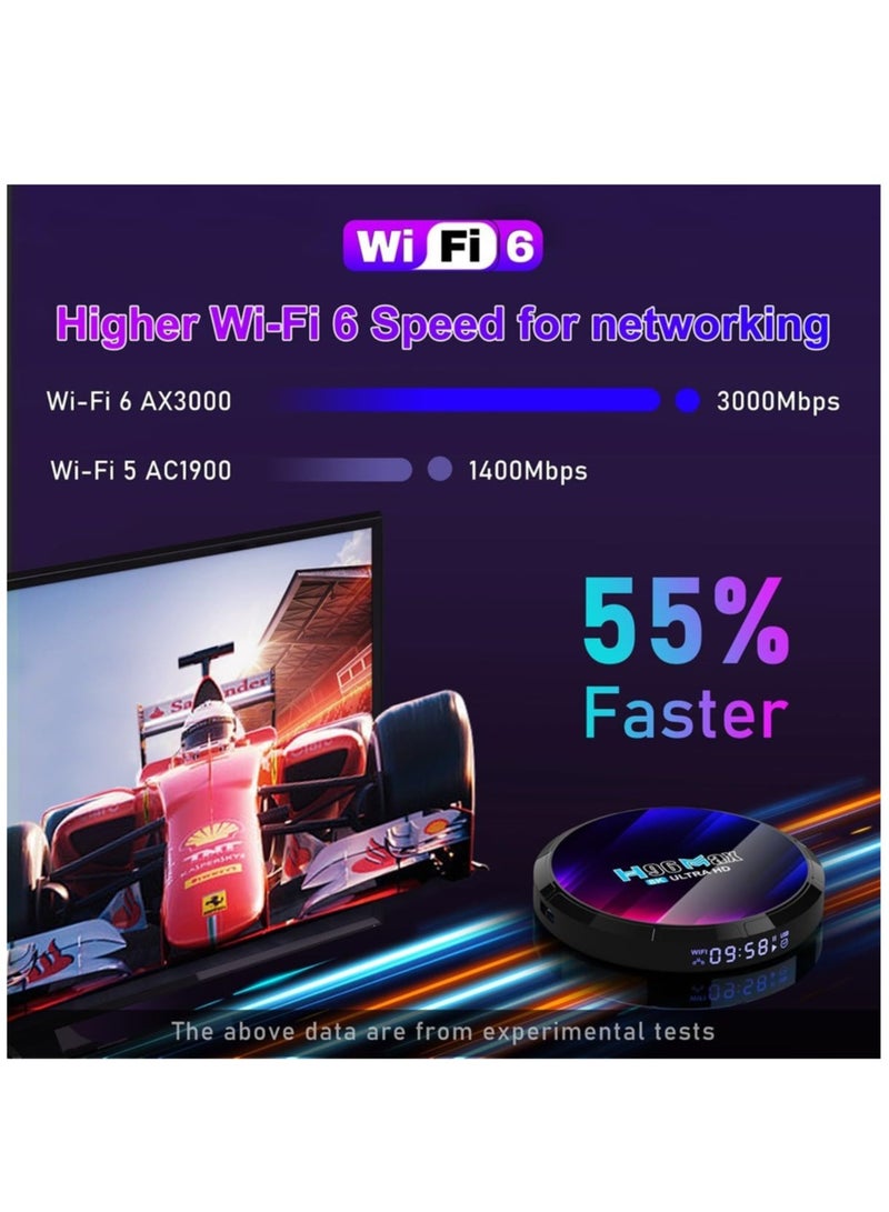 AROAQ HIMNIL Android 13.0 TV Box H96 Max-RK3528, 2GB RAM 16GB ROM H.265 Quad-Core Smart TV Box Support 3D 8K H.265 2.4G/5G WiFi Smart TV Box, With HD Cable And Remote Control - Image 4