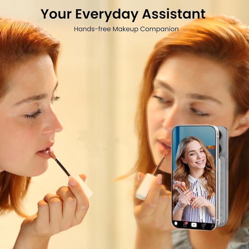 ClickCase عبوة من 2 حافظة هاتف بسماعة شفط مزدوجة من السيليكون، قاعدة قابلة للفصل، لهواتف آيفون وأندرويد، حامل هاتف بدون استخدام اليدين لالتقاط الصور والفيديوهات (عبوة زرقاء 2) - Image 3