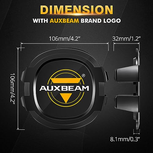 Auxbeam P4 Series Round Protective Light Covers, 4 Inch Black Offroad LED Pods Lens Cap, Dust Impact Shield & Street Compliant, Snap-On Design, 2 Packs - Image 5