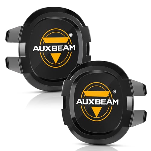 Auxbeam P4 Series Round Protective Light Covers, 4 Inch Black Offroad LED Pods Lens Cap, Dust Impact Shield & Street Compliant, Snap-On Design, 2 Packs - Image 1