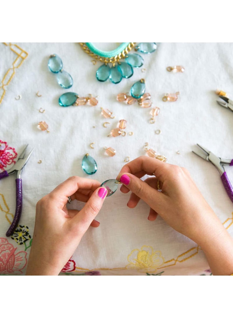 Sweet seven 500 Pcs Mixed 5 Sizes/Box Jewelry Making Jump Rings 20 Pcs 12mm Lobster Clasps and Jump Rings Opener 5mm 6mm 7mm 8mm 10mm Jump Rings for Keychains Necklace Repair and DIY Crafts Gifts (Gold) - Image 5