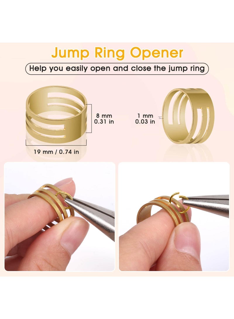 Sweet seven 500 Pcs Mixed 5 Sizes/Box Jewelry Making Jump Rings 20 Pcs 12mm Lobster Clasps and Jump Rings Opener 5mm 6mm 7mm 8mm 10mm Jump Rings for Keychains Necklace Repair and DIY Crafts Gifts (Gold) - Image 4