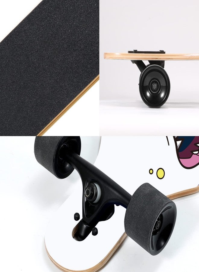 TLHB Longboard Skateboard, 41 Inch Drop Through Longboard Complete 9-Ply Nature Maple Premium Cruiser Long Board for Adults, Teens and Kids - High-Speed Bearings & T-Tool-Shark - Image 5