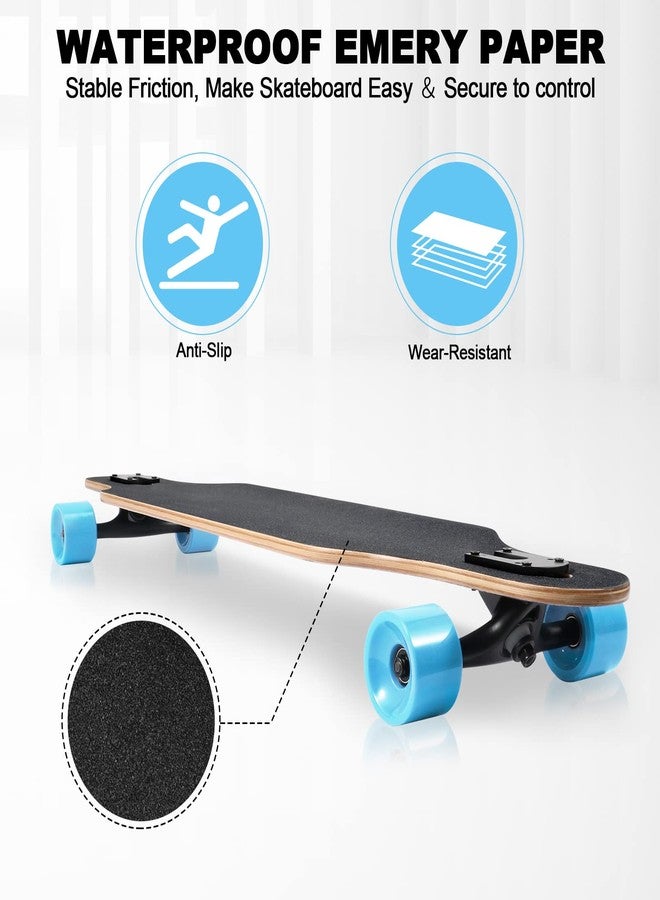 TLHB Longboard Skateboard, 41 Inch Drop Through Longboard Complete 9-Ply Nature Maple Premium Cruiser Long Board for Adults, Teens and Kids - High-Speed Bearings & T-Tool-Shark - Image 3