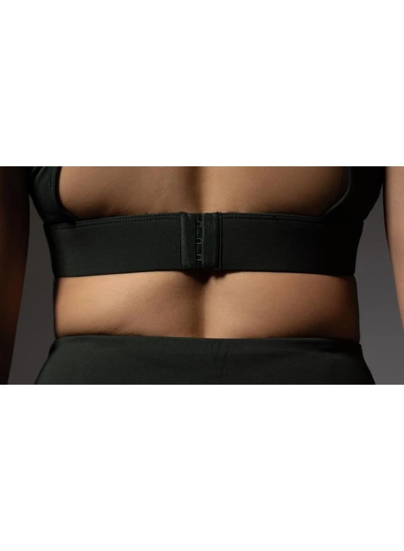 حمالة صدر رياضية مبطنة وخفيفة الوزن وداعمة، لون أخضر داكن، مقاس Medium - Image 2