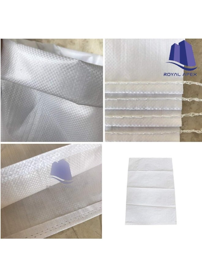 Royal Apex White Polypropylene Woven Pp Bag Pack Of 10 Large  - Image 4