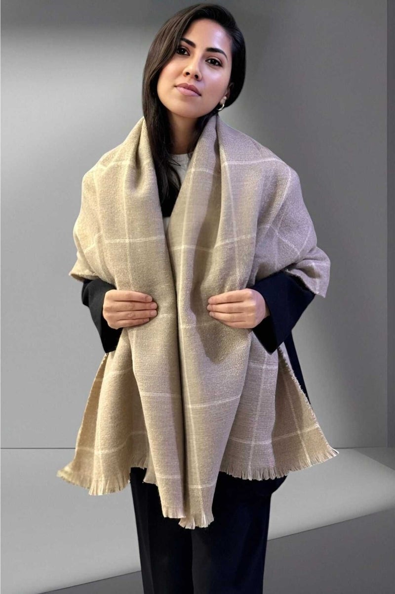 Tezzgelsin Women's Thin Striped Soft Texture Shoulder Shawl Scarf (70CM x 180CM)  - Image 3
