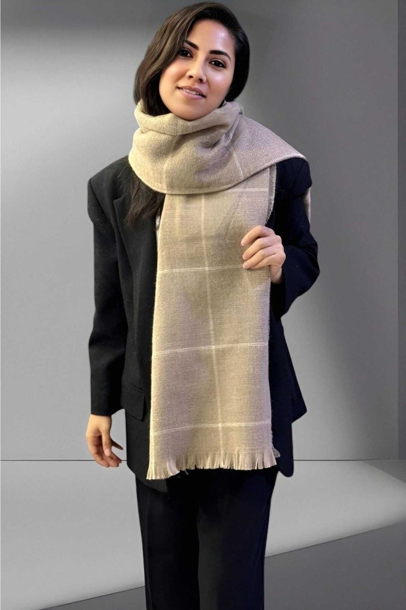 Tezzgelsin Women's Thin Striped Soft Texture Shoulder Shawl Scarf (70CM x 180CM)  - Image 5