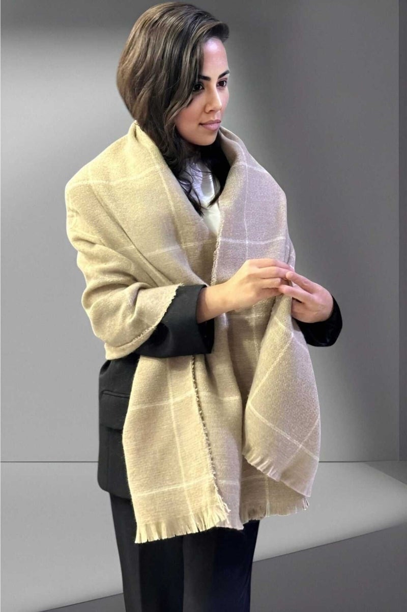 Tezzgelsin Women's Thin Striped Soft Texture Shoulder Shawl Scarf (70CM x 180CM)  - Image 4