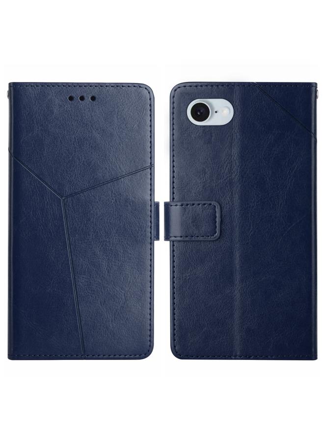 اس-توب جراب هاتف iPhone 16e HT01 من الجلد القابل للطي بنمط على شكل حرف Y - Image 1