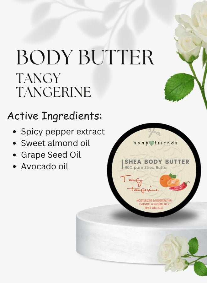 Soap&Friends Tangy Tangerine Warming Spa Set – Anti-Cellulite Body Oil, Body Butter, and Scrub for Skin Firming & Circulation Boost (Set of 3) - Image 3