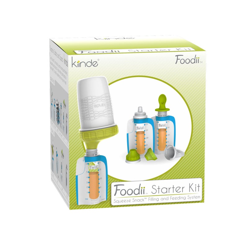 Kiinde Foodii Baby Food Storage Starter Kit, Squeeze Pouch and Reusable Spouts Set - Image 5