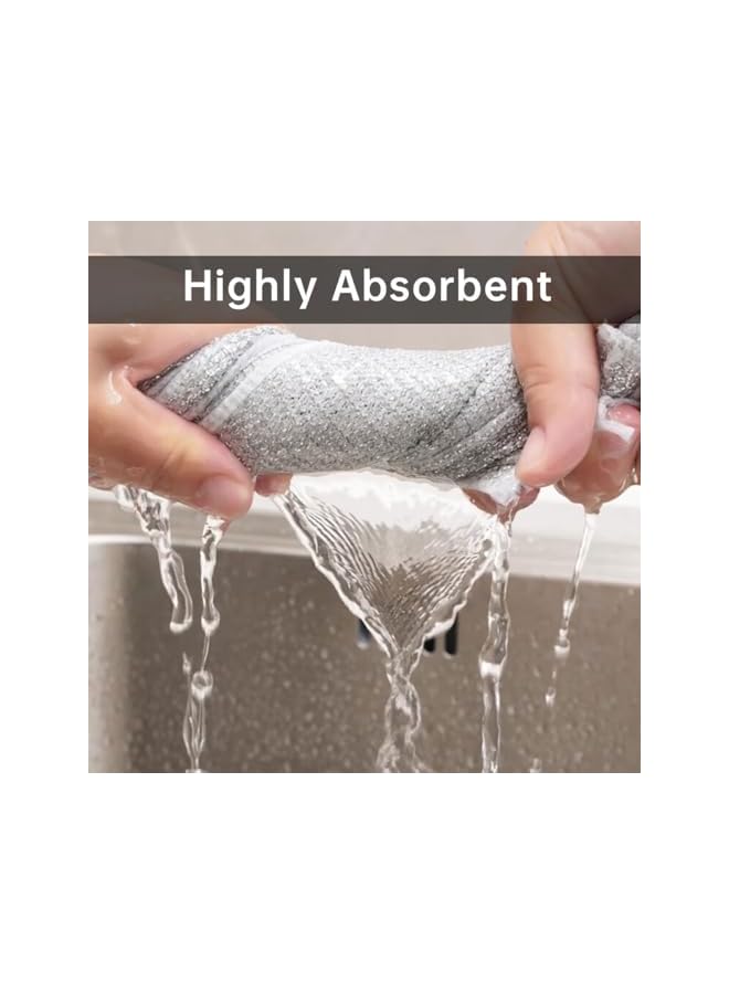 promass 8Pack Reusable Wire Dishcloth, Dish Scrubber Towels, Micro Mesh Cleaning Cloth, Non-Scratch Kitchen Cleaning Dishwashing Rags Rich Lather For Pan, Pot, Bowl, Stove,Kitchen Grime - Image 2