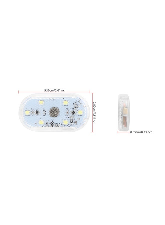 Mini LED Closet Light Wireless Touch Light USB Rechargeable Multi Color Cabinet Lighting for Bedroom Wardrobe Counter Kitchen (2Pcs) (Blue) - Image 2