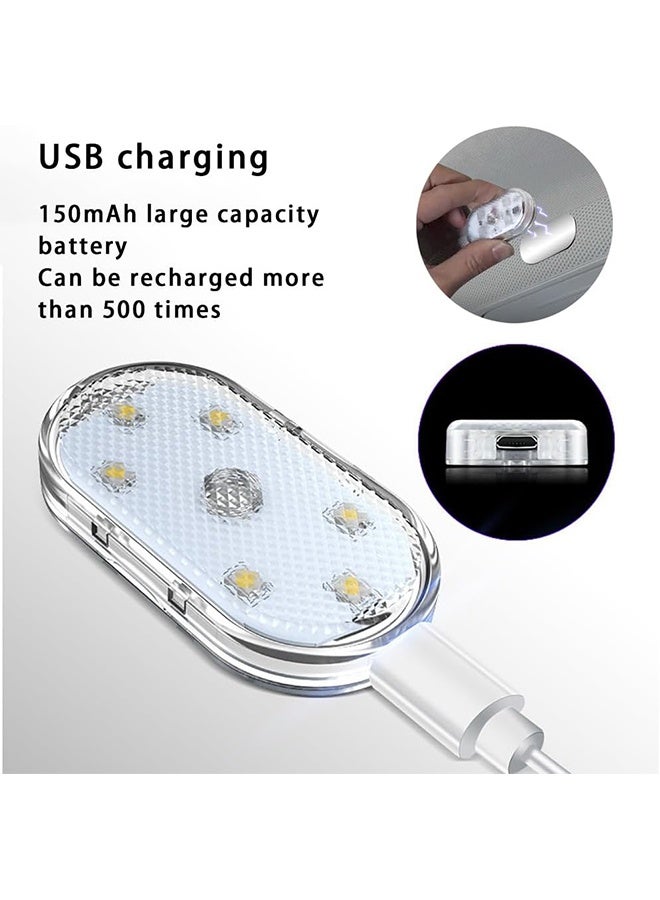 Mini LED Closet Light Wireless Touch Light USB Rechargeable Multi Color Cabinet Lighting for Bedroom Wardrobe Counter Kitchen (2Pcs) (Blue) - Image 3