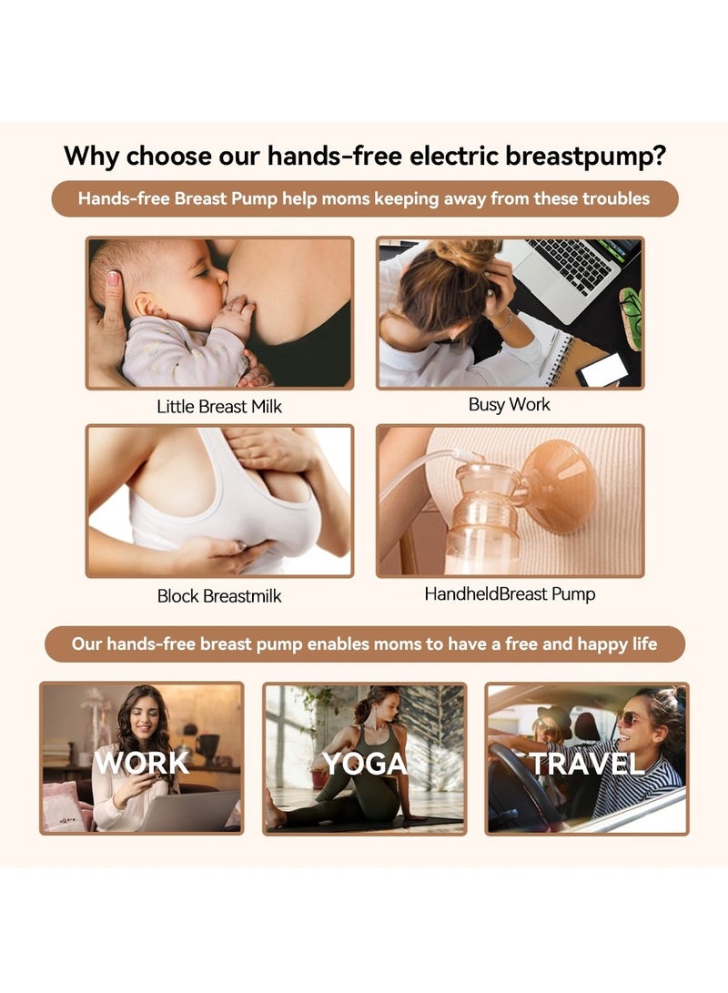 Electric Breast Pump, LED Display, Hands-Free Portable Milk Extractor, Wearable 3 Modes, Silent Automatic Milker 25.5mm - Image 3
