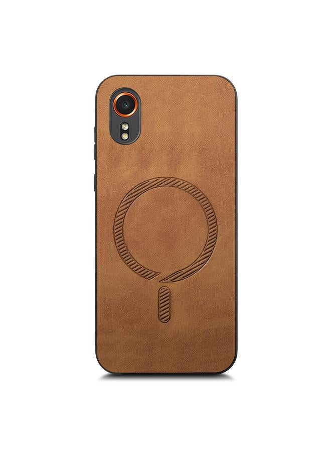 S-TOP Case For Samsung Galaxy XCover 7 Solid Color Retro Magsafe PU Back Cover Phone Case - Image 3