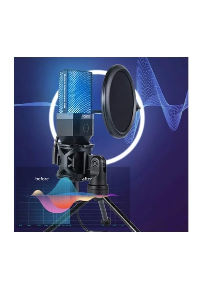 Yanmai - Yanmai X1R RGB USB Cardioid Condenser Mic with Tripod - Image 1
