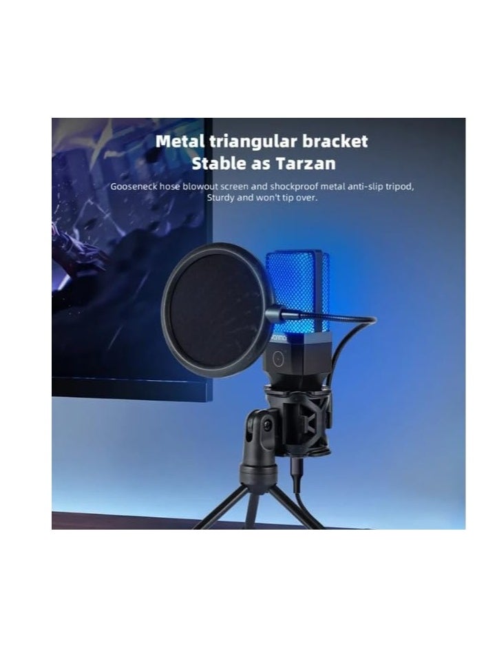 Yanmai - Yanmai X1R RGB USB Cardioid Condenser Mic with Tripod - Image 1
