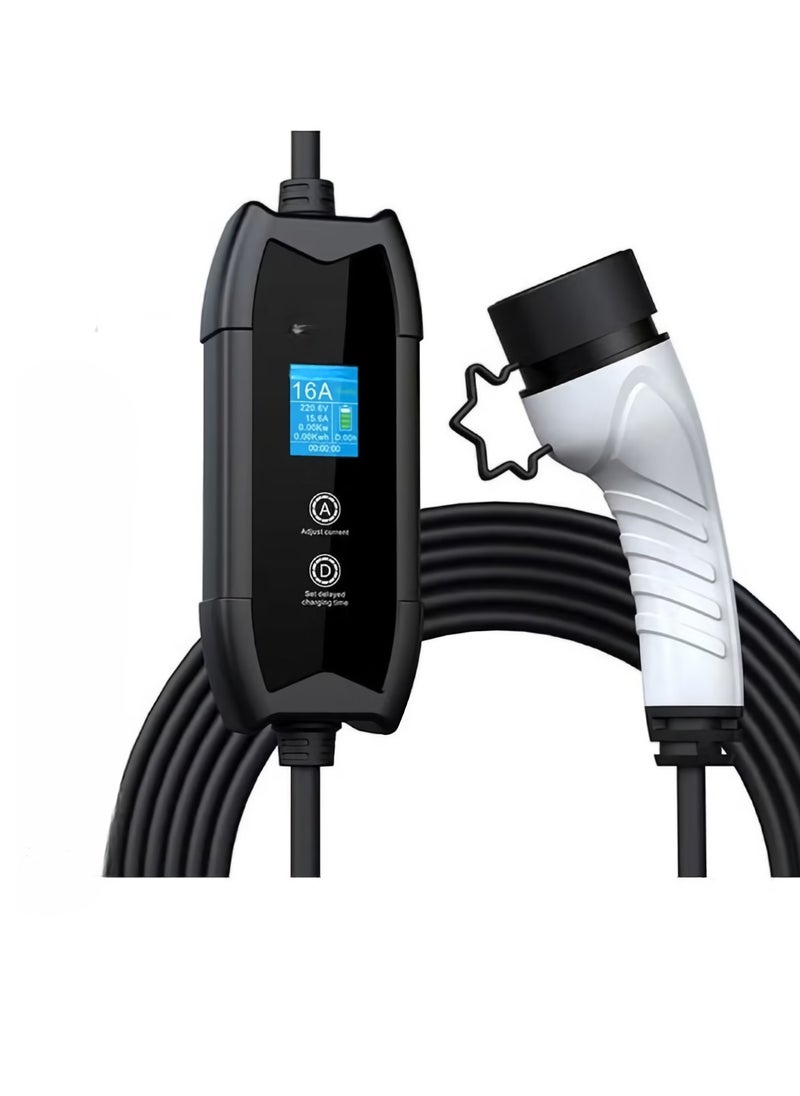 Generic EV Charger, Portable Electric Car Charger,  Adjustable Charging Plug EV Charging Station, Durable Led Light Charging Adapter For EVSE Electric Vehicle, (1pc)  - Image 1