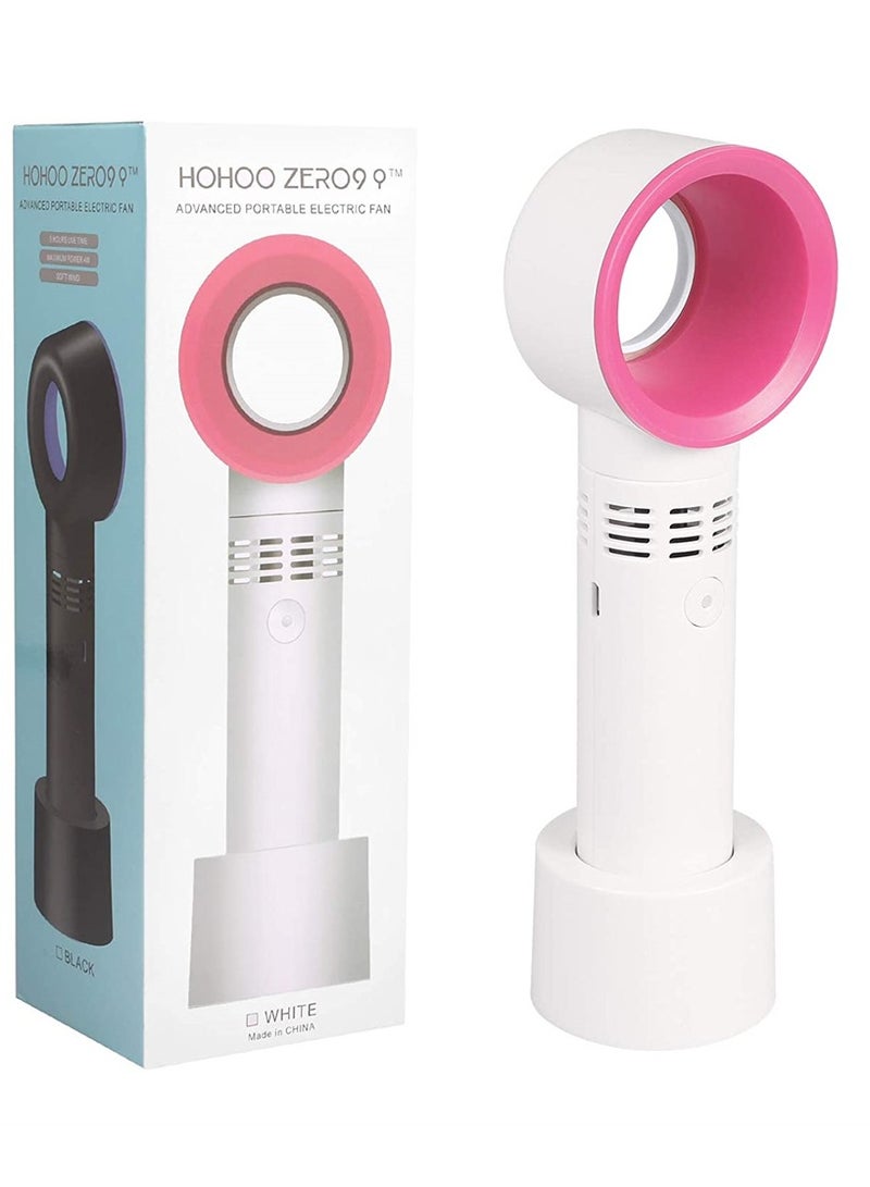 Portable USB Rechargeable Eyelash Fan Dryer - Mini Bladeless Handheld Fan for Eyelash Extensions & Cooling (White) - Perfect for On-the-Go Beauty - Image 1