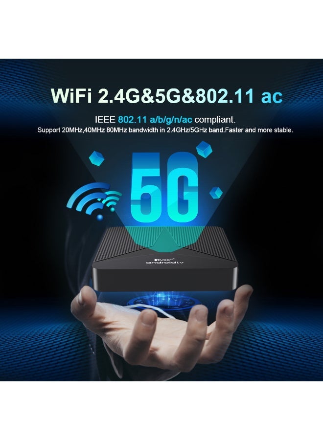 SYXUMLKLS Android TV Box 14.0 4K 2GB RAM 16GB ROM, Support Dual-WiFi 2.4G/5G WIFI6 with Voice Remote Control - Image 4