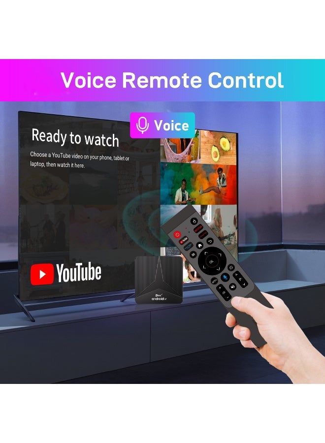 SYXUMLKLS Android TV Box 14.0 4K 2GB RAM 16GB ROM, Support Dual-WiFi 2.4G/5G WIFI6 with Voice Remote Control - Image 3