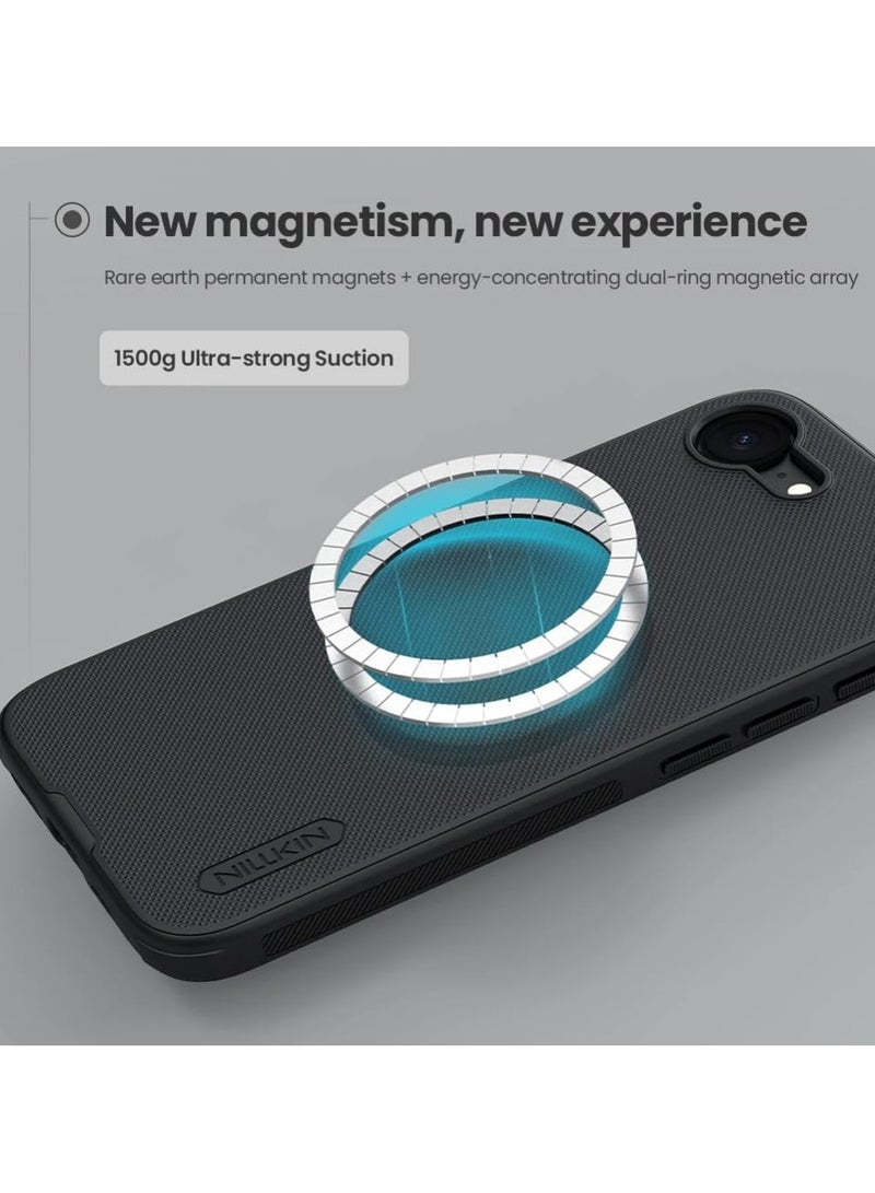 general Magnetic Case Compatible with iPhone 16e (2025),Frosted Shield Pro Slim Fit Matte Hard PC Back Shell Soft TPU Edge Frame Shockproof Protective Cover - Image 2