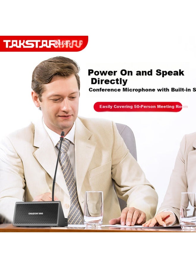 Takstar Bn30b Desktop Lectern Microphone, All-in Speaker With Bluetooth, Gooseneck Conference Microphone System, Complete Set - Image 1