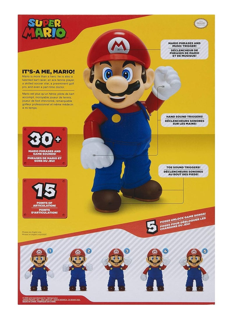 Jakks - Super Mario It's A Me Mario! Talking Deluxe Action Figure - Image 1