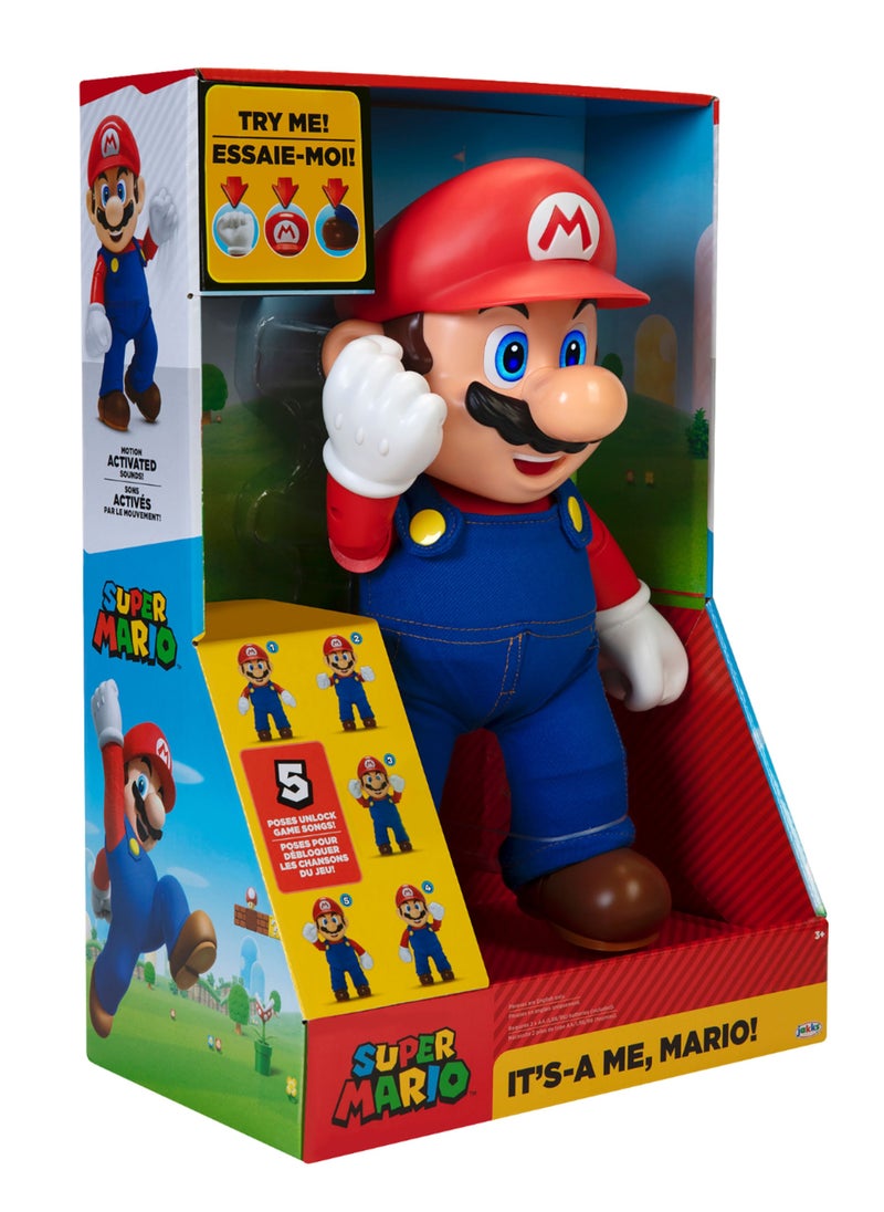Jakks - Super Mario It's A Me Mario! Talking Deluxe Action Figure - Image 1