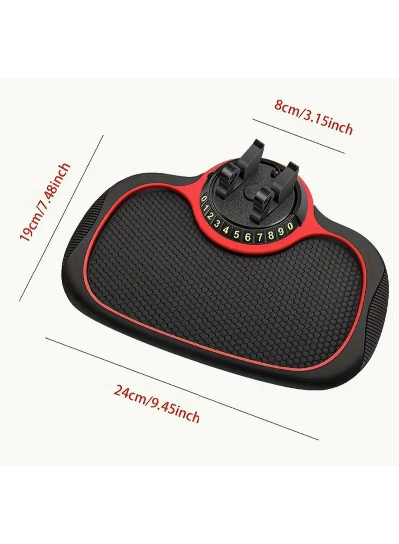 حامل حصيرة متعدد الوظائف للسيارة غير قابل للانزلاق - عالمي لتثبيت الهاتف المحمول على لوحة القيادة والملاحة، مقاوم لأشعة الشمس والانزلاق ومقاوم لدرجات الحرارة العالية - Image 2