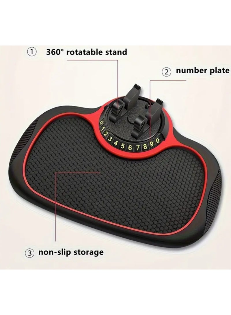 حامل حصيرة متعدد الوظائف للسيارة غير قابل للانزلاق - عالمي لتثبيت الهاتف المحمول على لوحة القيادة والملاحة، مقاوم لأشعة الشمس والانزلاق ومقاوم لدرجات الحرارة العالية - Image 3