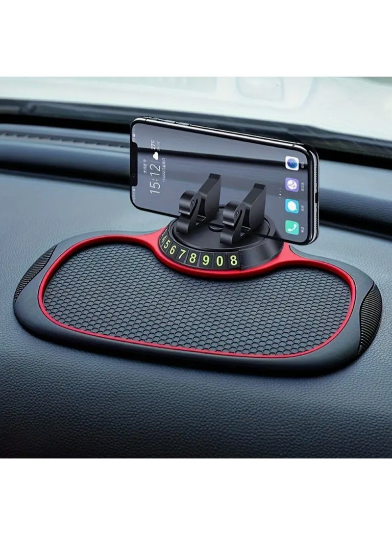 حامل حصيرة متعدد الوظائف للسيارة غير قابل للانزلاق - عالمي لتثبيت الهاتف المحمول على لوحة القيادة والملاحة، مقاوم لأشعة الشمس والانزلاق ومقاوم لدرجات الحرارة العالية - Image 1