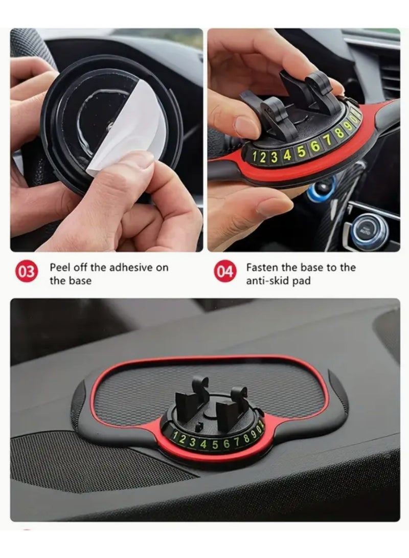 حامل حصيرة متعدد الوظائف للسيارة غير قابل للانزلاق - عالمي لتثبيت الهاتف المحمول على لوحة القيادة والملاحة، مقاوم لأشعة الشمس والانزلاق ومقاوم لدرجات الحرارة العالية - Image 4
