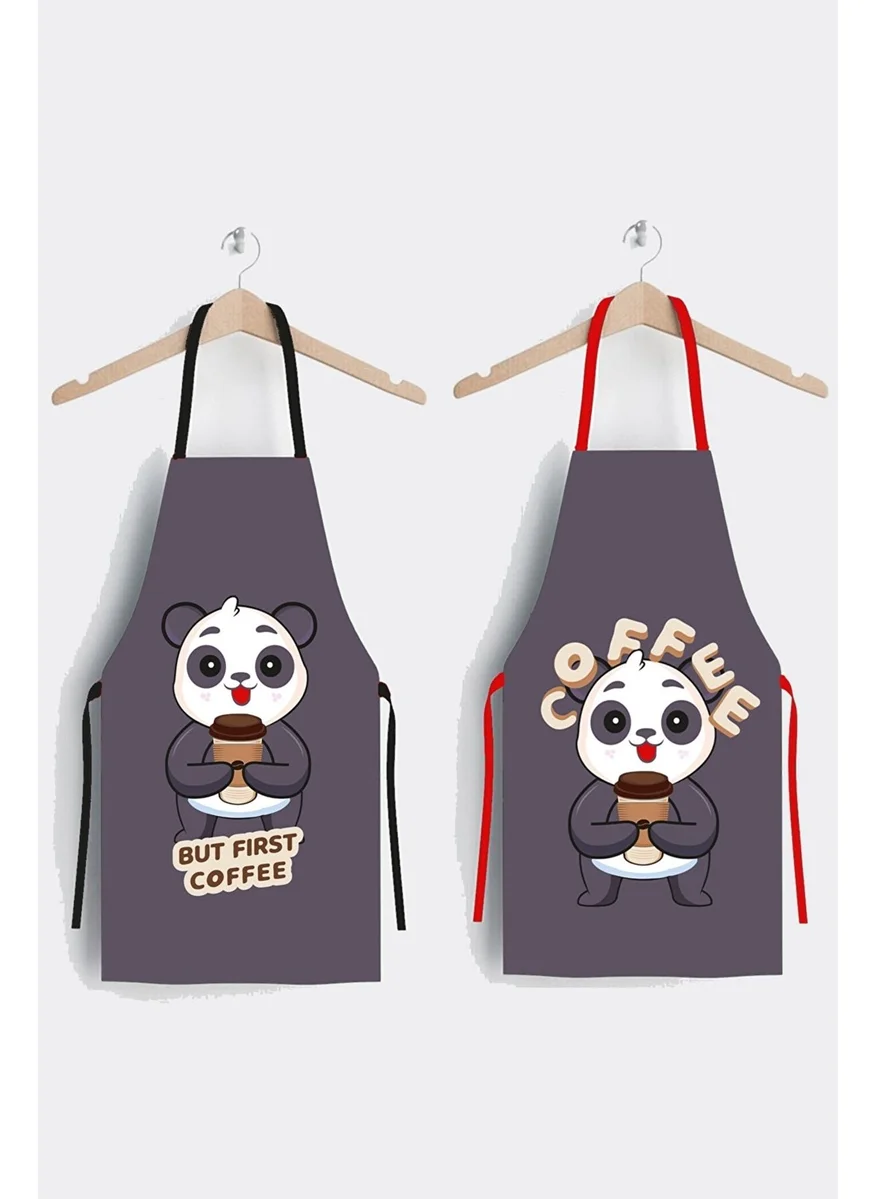 Ays Home Cute Panda Set of 2 Adult Kitchen Aprons