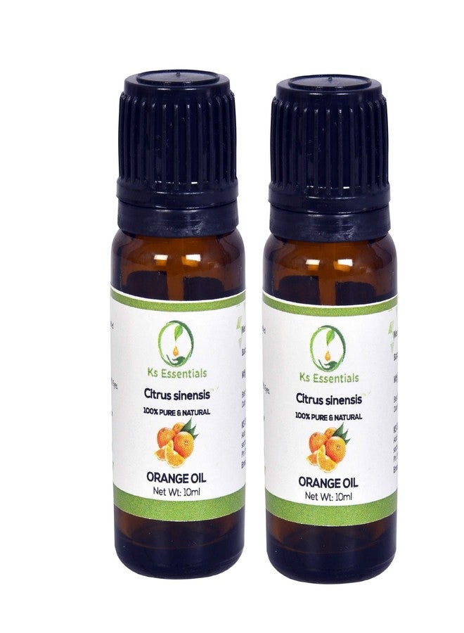 Ks Essentials Orange Essential Oil - 100% Pure Natural & Undiluted For Skin care (PACK OF 2-10 ML) - Image 1